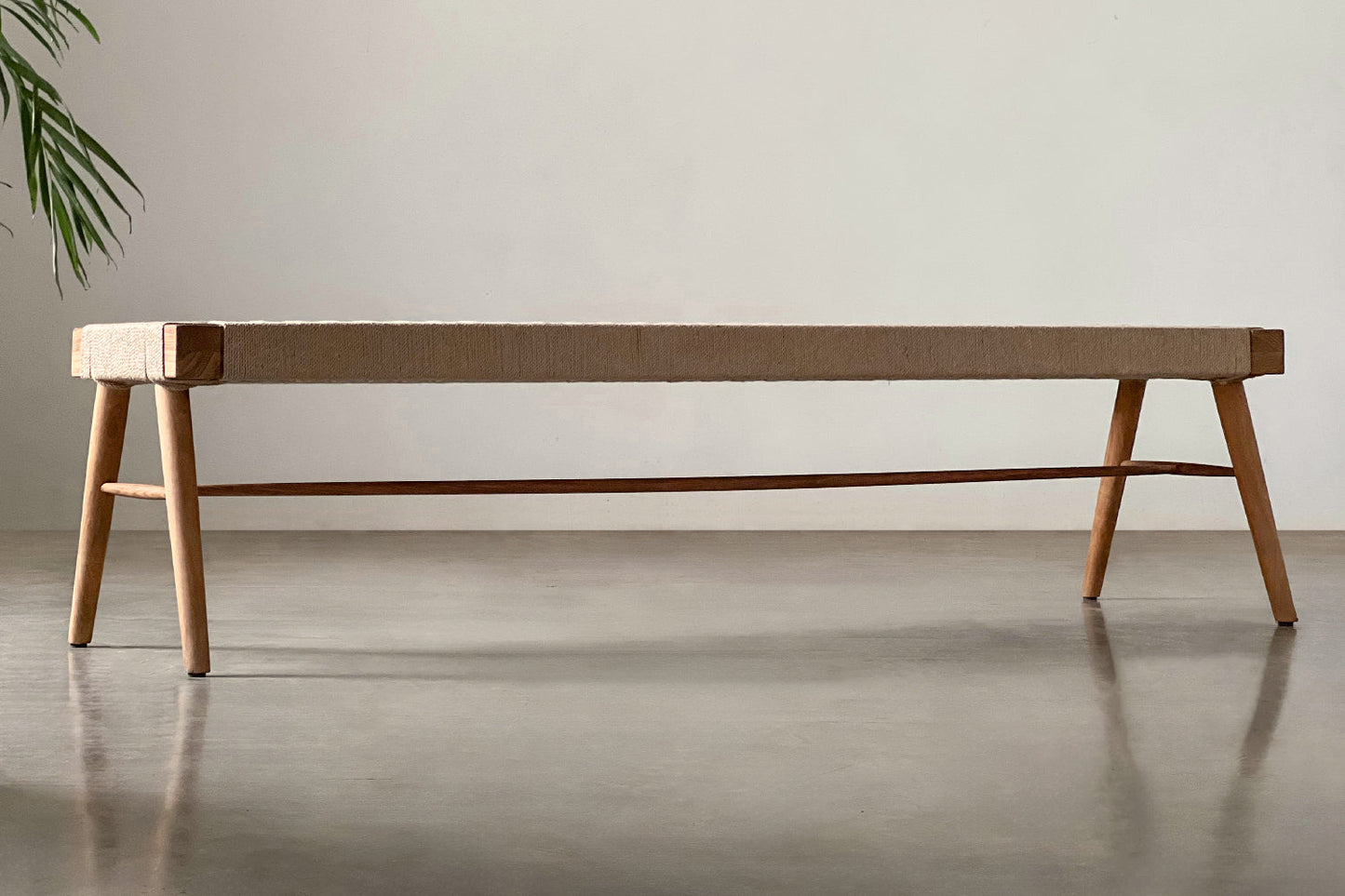 Jute Siesta Bench-Rosewood