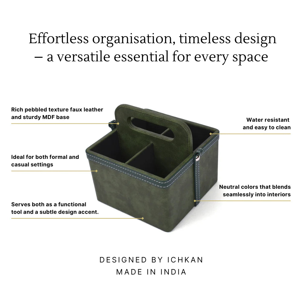 Doté Leatherette Multi-Utility Holder Organiser (4 Partition)