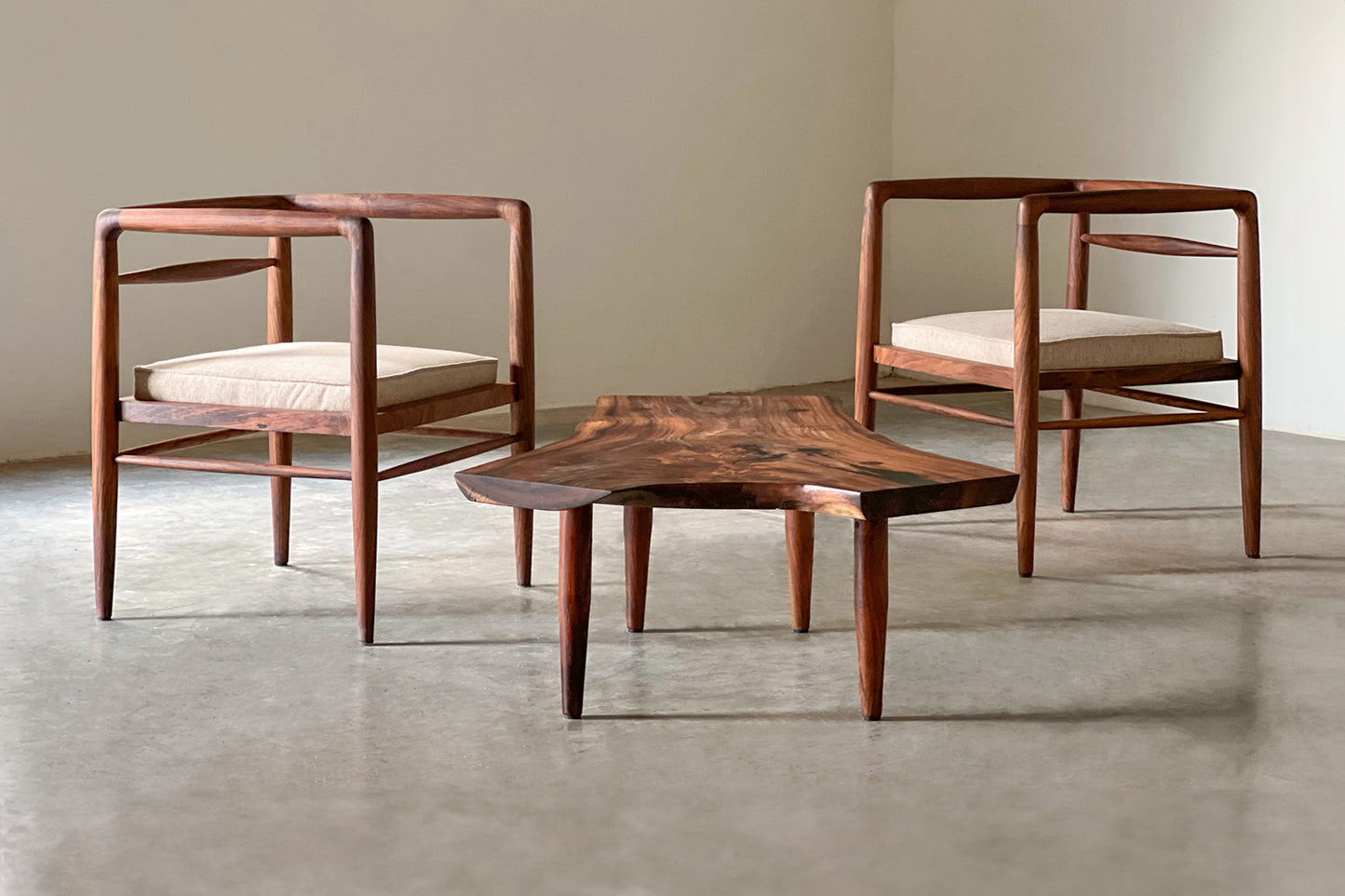 Zen Cushioned Chair-Rosewood