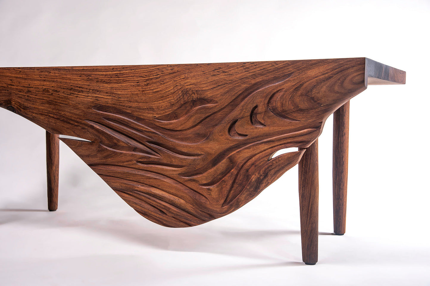 Swan Bench-Rosewood