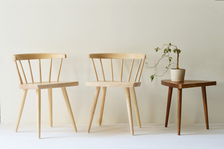 Windsor Low Back Chair-White Ash