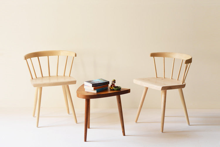 Windsor Low Back Chair-White Ash