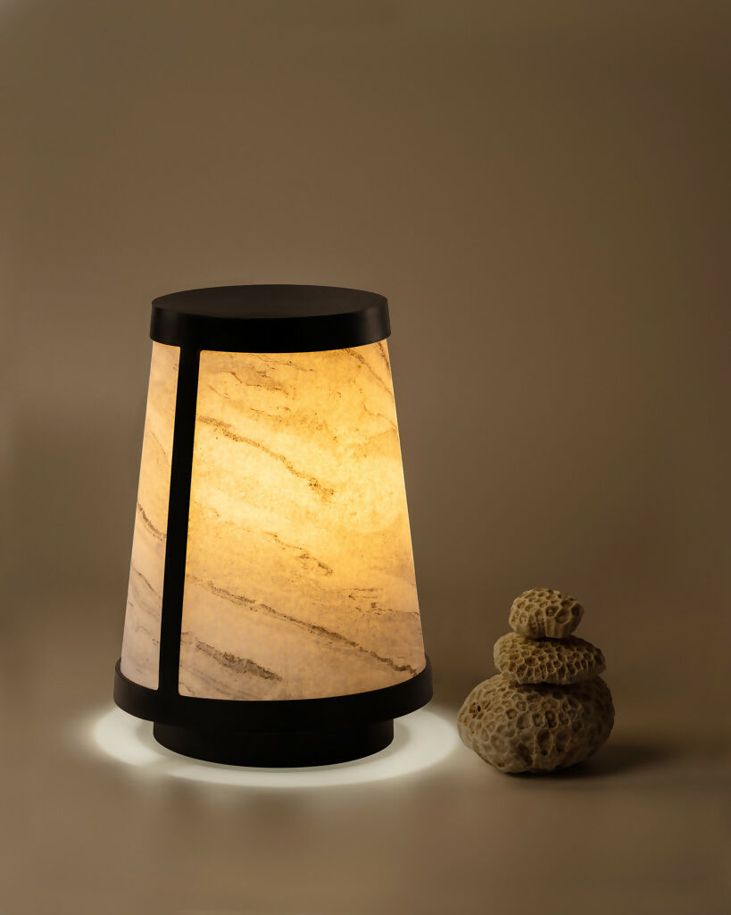 Nora Table Lamp in Zebra Marble Finish L (2)