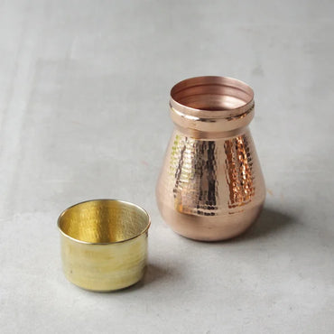 Water-Carafe Mini with Copper/Brass Glass