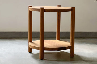 Torii Roundo Side Table-Uttarakhand Teak