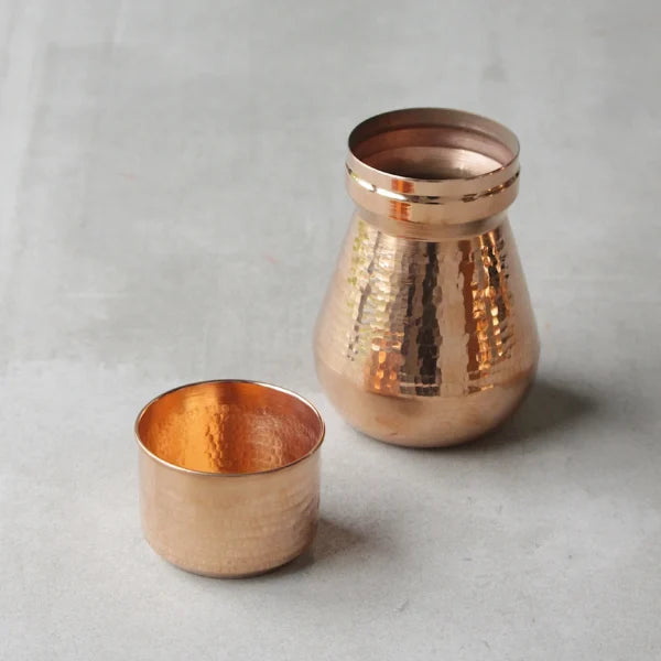 Water-Carafe Mini with Copper/Brass Glass