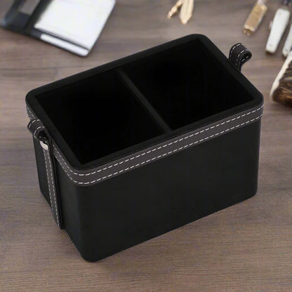 Doté Leatherette Cosmetic/Stationery Holder (2 Partition)