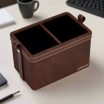 Doté Leatherette Cosmetic/Stationery Holder (2 Partition)