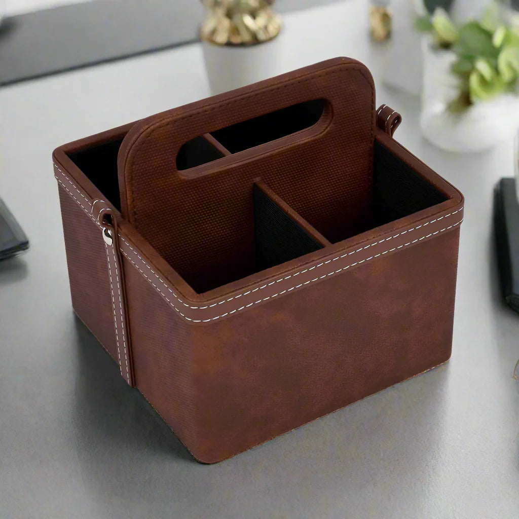 Doté Leatherette Multi-Utility Holder Organiser (4 Partition)