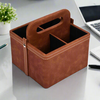 Doté Leatherette Multi-Utility Holder Organiser (4 Partition)
