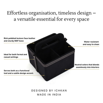 Doté Leatherette Multi-Utility Holder Organiser (4 Partition)