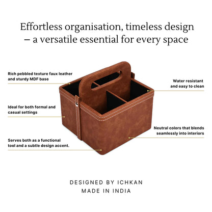 Doté Leatherette Multi-Utility Holder Organiser (4 Partition)