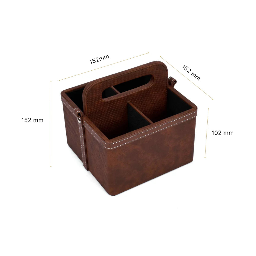 Doté Leatherette Multi-Utility Holder Organiser (4 Partition)
