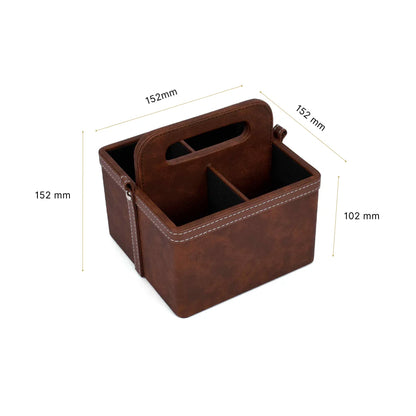 Doté Leatherette Multi-Utility Holder Organiser (4 Partition)