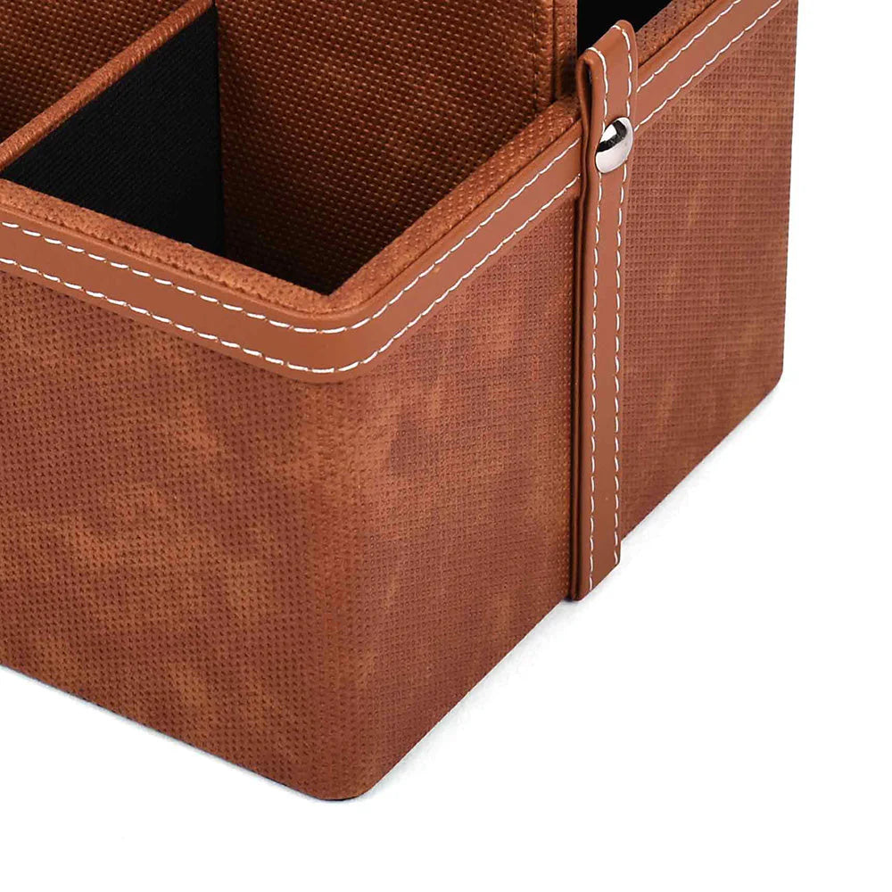 Doté Leatherette Multi-Utility Holder Organiser (4 Partition)