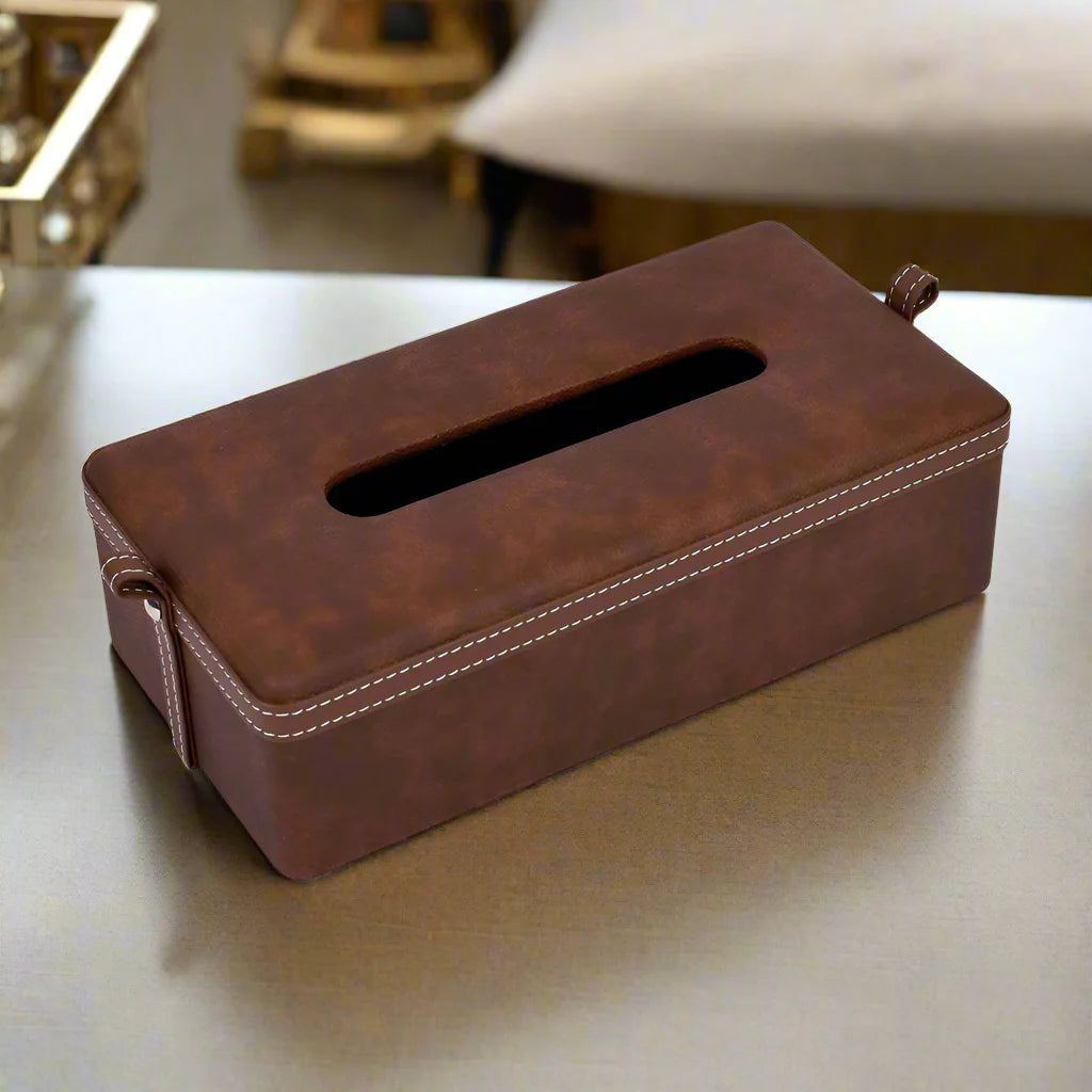 Doté Leatherette Rectangle Tissue Box Holder