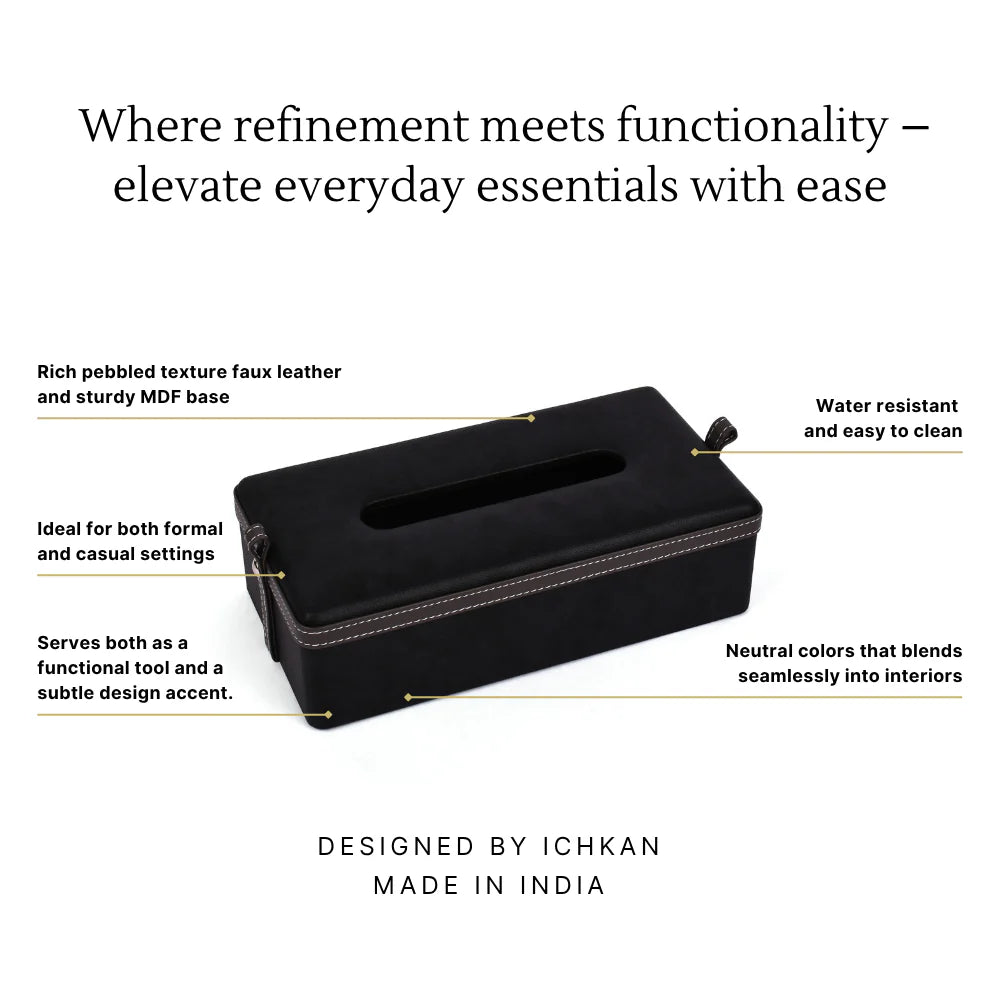 Doté Leatherette Rectangle Tissue Box Holder