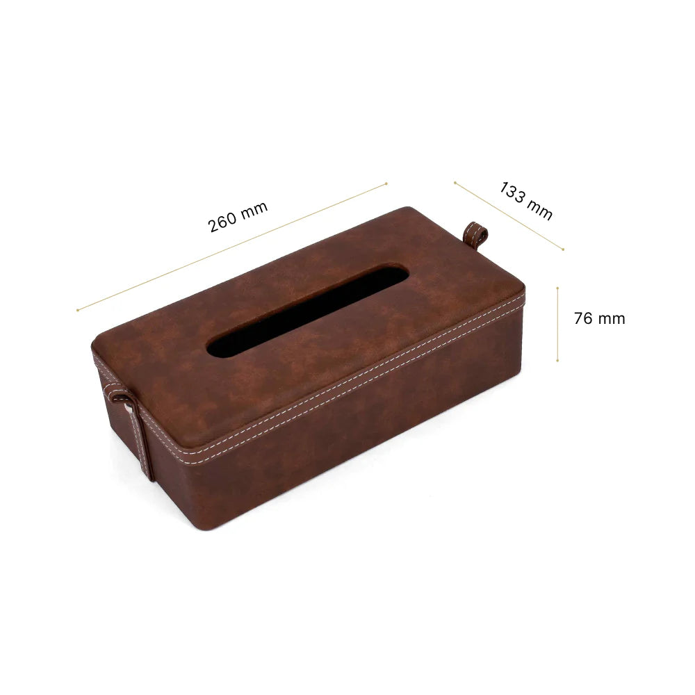 Doté Leatherette Rectangle Tissue Box Holder