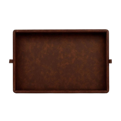 Doté Leatherette Rectangle Serving Tray Set of 2