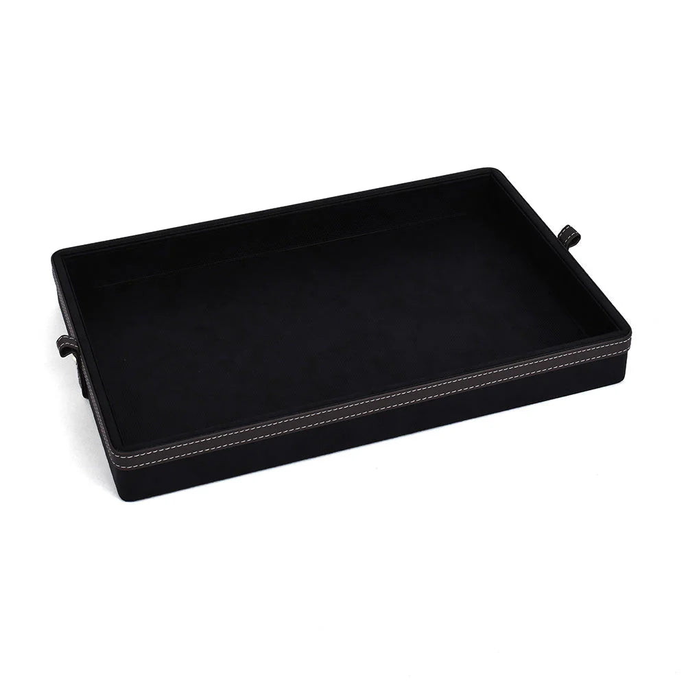 Doté Leatherette Rectangle Serving Tray Set of 2