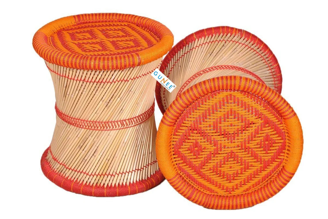 Eco-Friendly Bamboo Wooden Chair – Handcrafted IndoorOutdoor Garden Stool