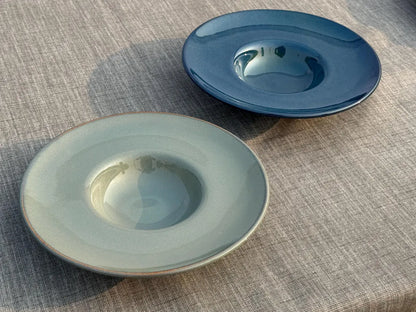 Handcrafted Ceramic Pasta Bowls – Modern Deep Serving Plate Set