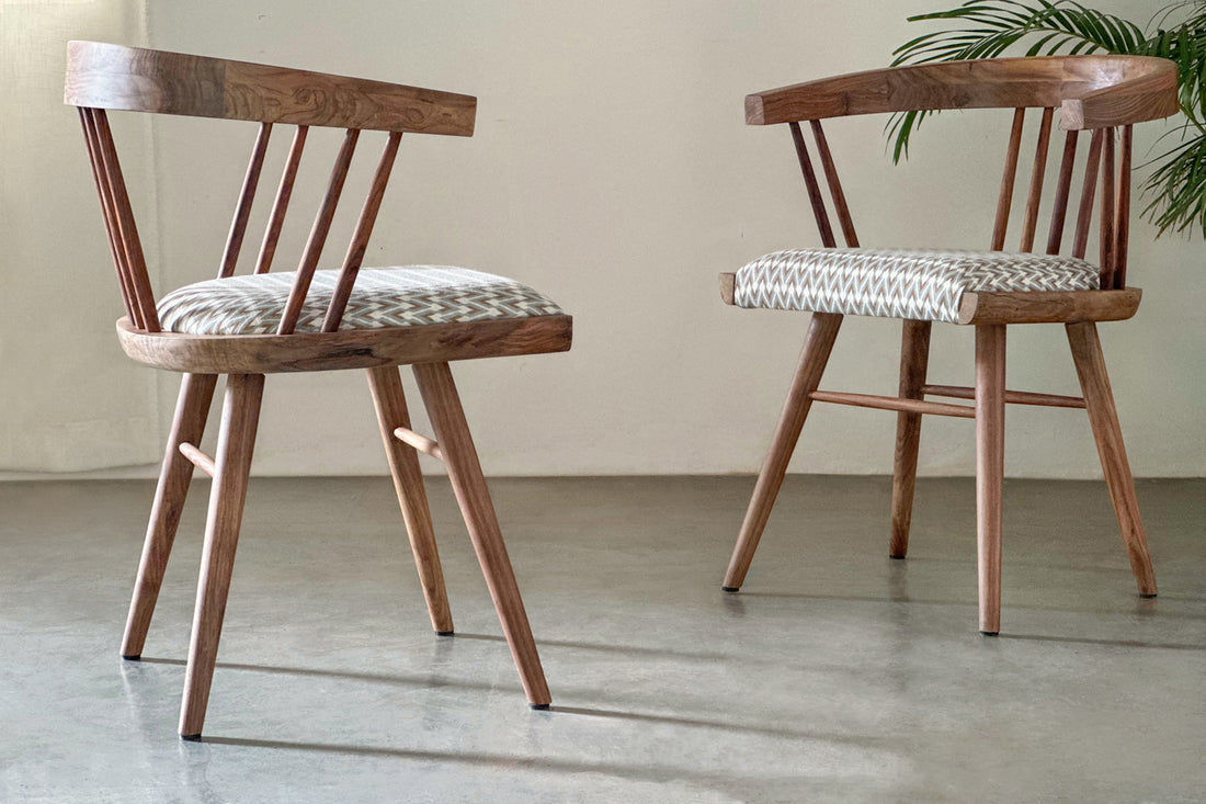 Windsor Beat Cushioned Chair-Rosewood