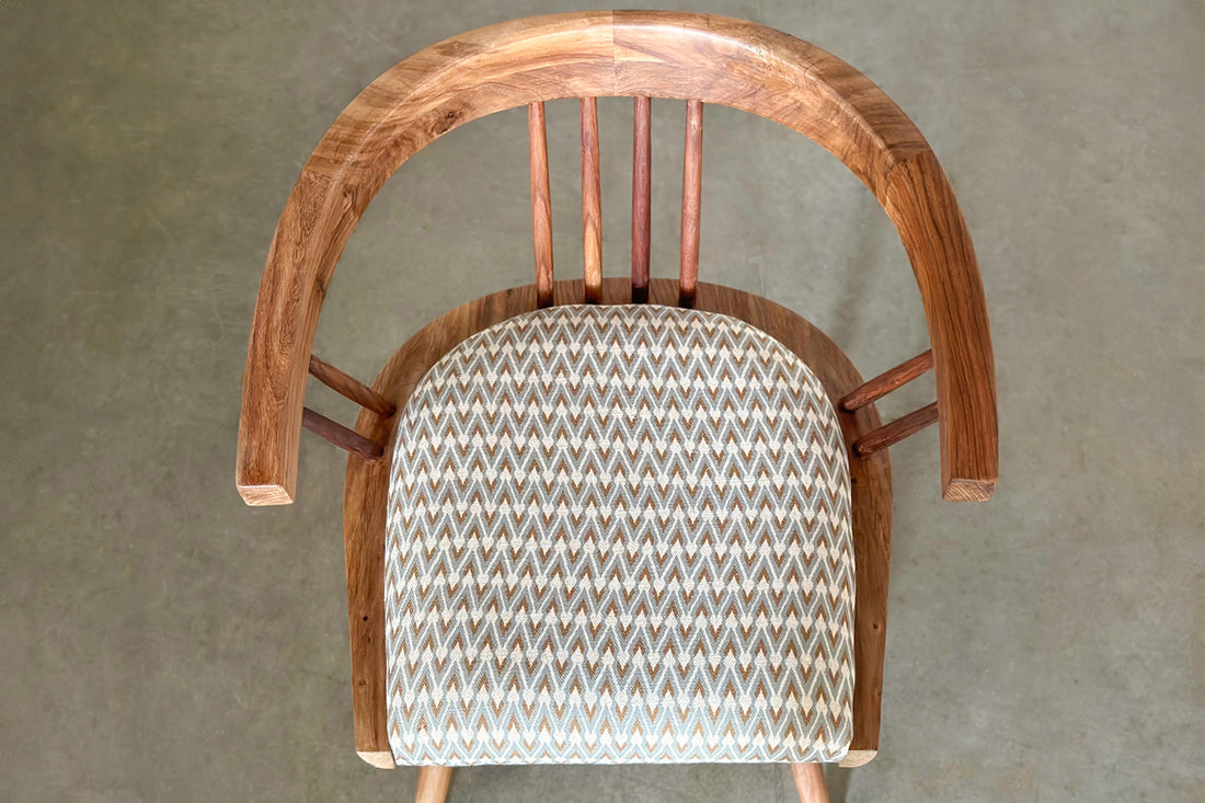 Windsor Beat Cushioned Chair-Rosewood