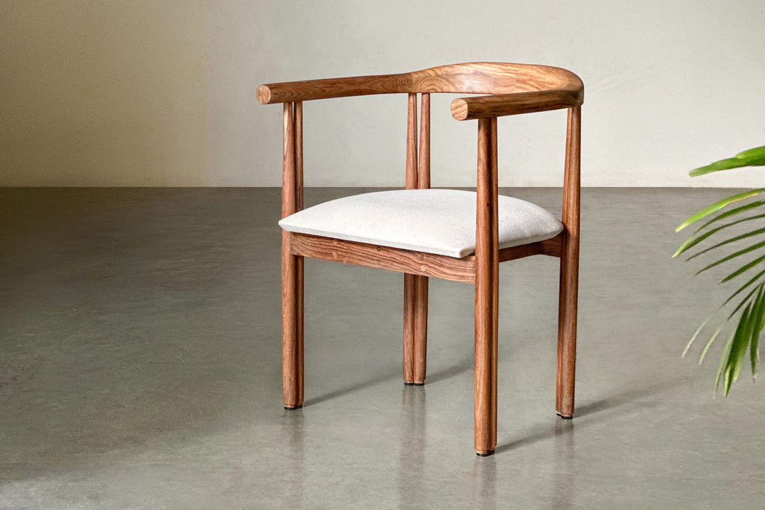 Duet Cushioned Chair-Rosewood