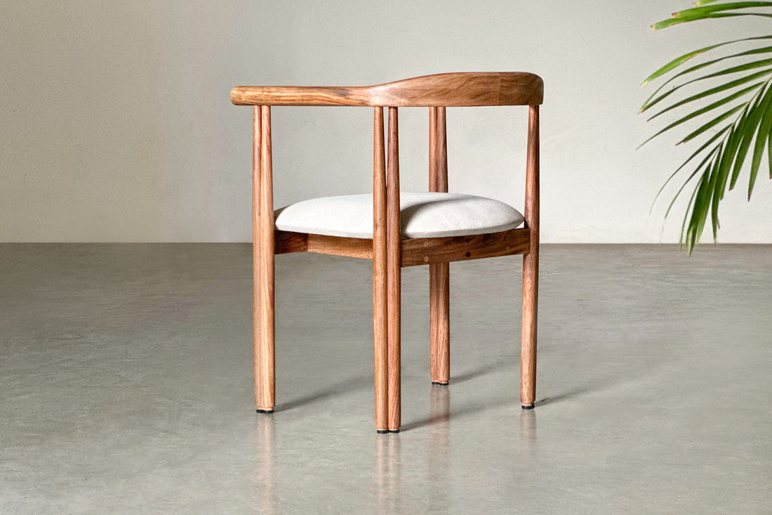 Duet Cushioned Chair-Rosewood