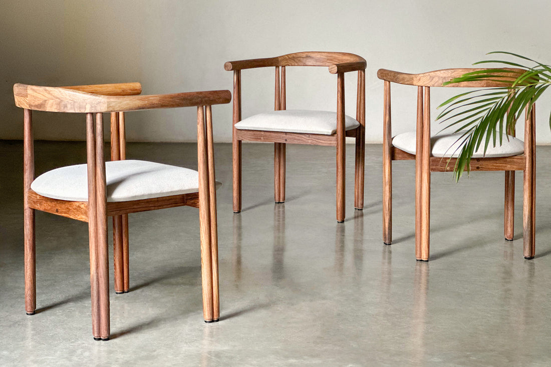 Duet Cushioned Chair-Rosewood