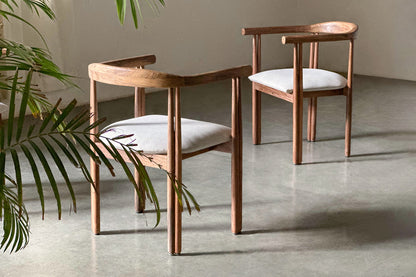 Duet Cushioned Chair-Rosewood