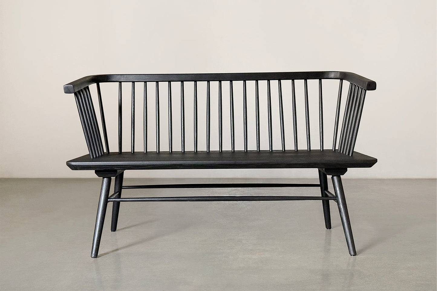 Arco Bench-Black Stained White Ash