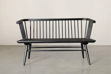 Arco Bench-Black Stained White Ash