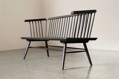 Arco Bench-Black Stained White Ash