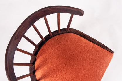 Windsor Low Back Cushioned Chair-Rosewood