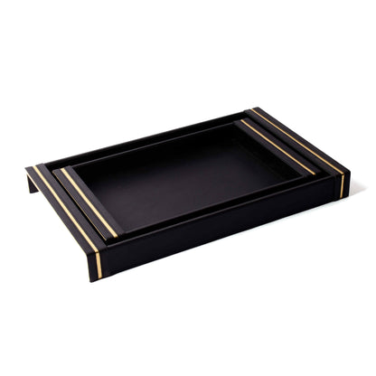 Midnight Rectangle Serving Tray Set of 2