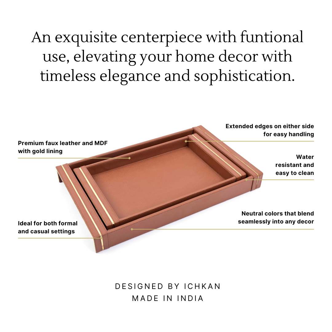 Midnight Rectangle Serving Tray Set of 2