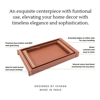 Midnight Rectangle Serving Tray Set of 2