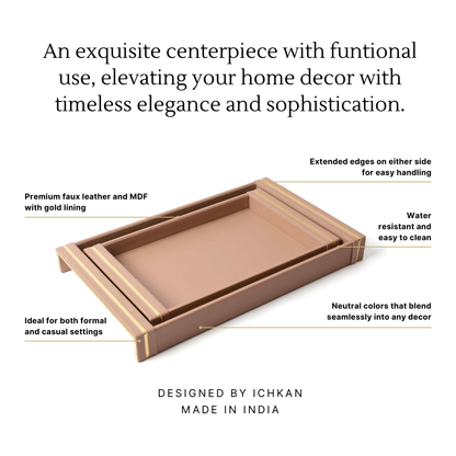 Midnight Rectangle Serving Tray Set of 2