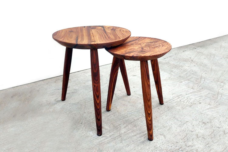 Nested Orbit Side Tables-Rosewood