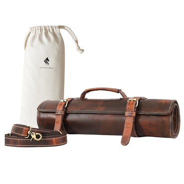 Personalized Leather Chef Knife Roll – Custom Knife Storage & Carry Bag