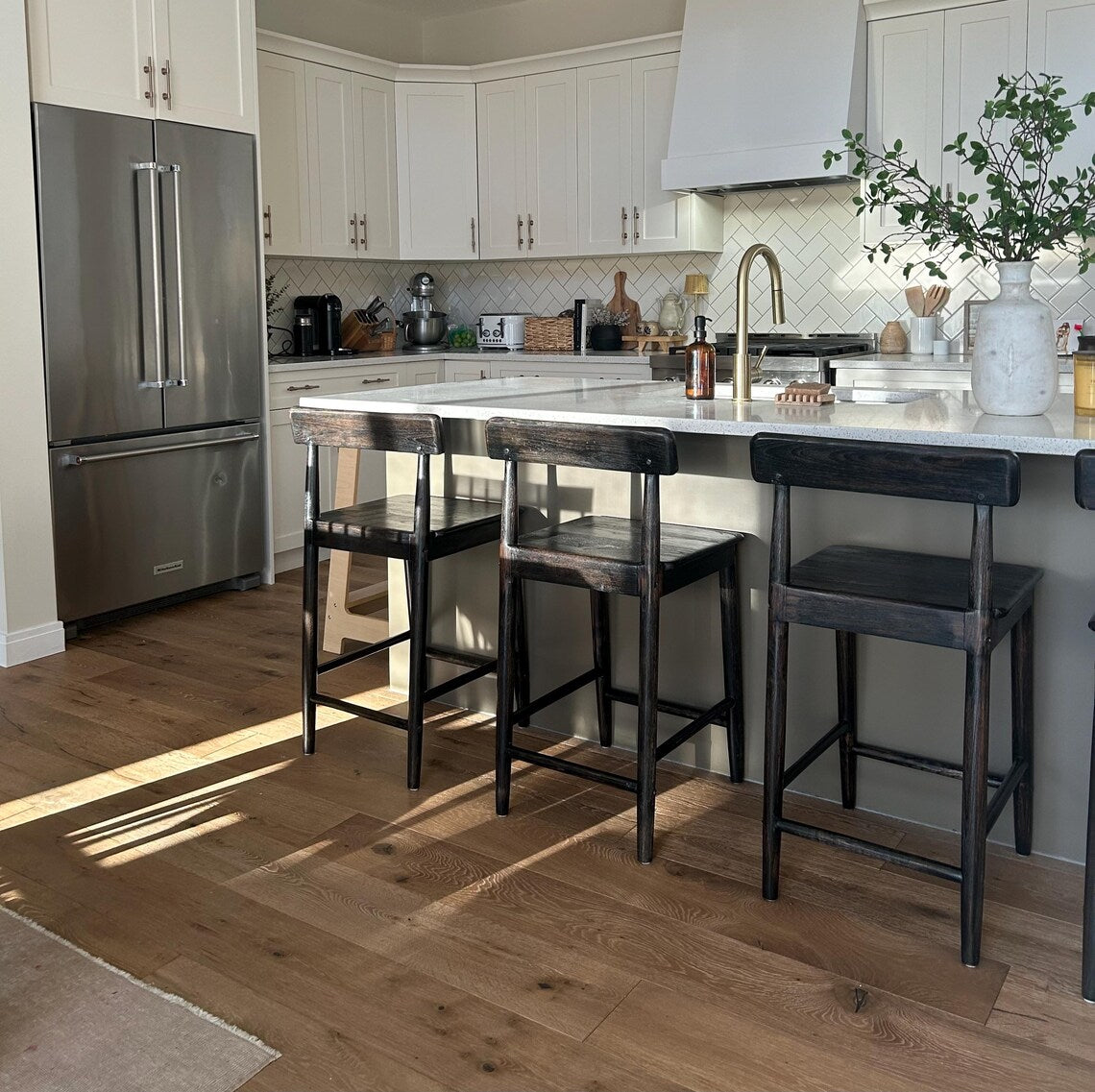 Reclaimed Teak Counter Height Bar Stool 24-30