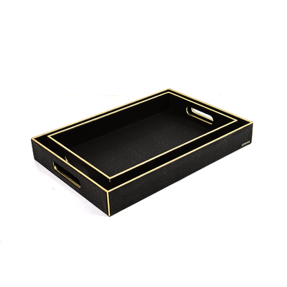 Serpentine Rectangle Tray Set of 2