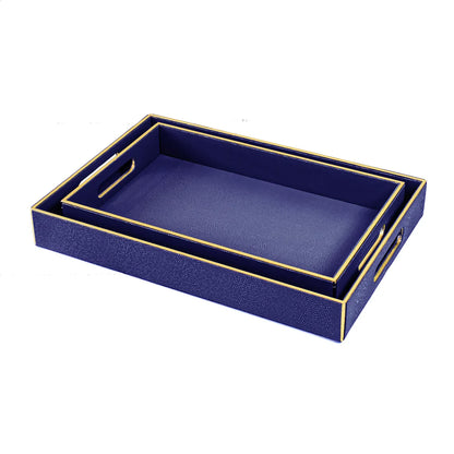 Serpentine Rectangle Tray Set of 2