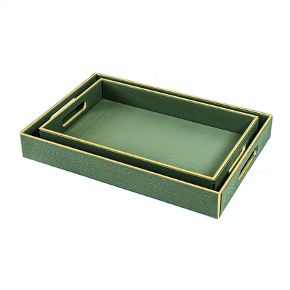 Serpentine Rectangle Tray Set of 2