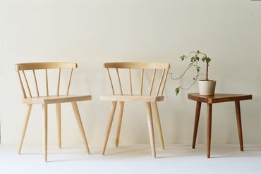 Windsor Low Back Chair-White Ash