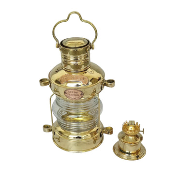 14-Inch Brass & Copper Anchor Lantern – Vintage Nautical Ship Light Decor